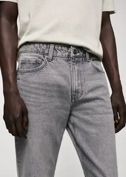 Pantalón Jean Bob Tejano Gris Talla 42 Hombre Mango