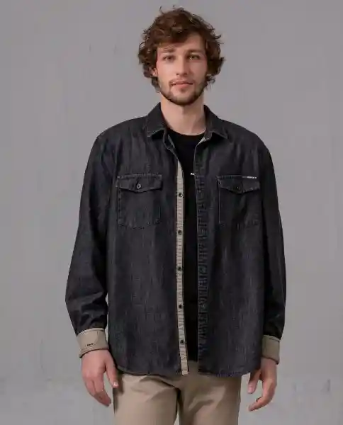 Camisa Hombre Gris Grafito Ultraoscuro Talla XL 87601 Rifle