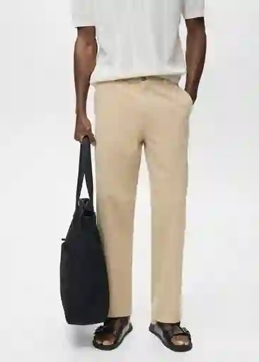 Jean Albe Beige Talla 44 Hombre Mango