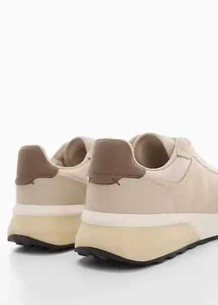 Tenis Rule Beige Talla 43 Hombre Mango