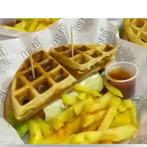 Sandwich Waffle de Pollo