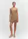 Vestido Bosco-H Camel Talla M Mujer Mango