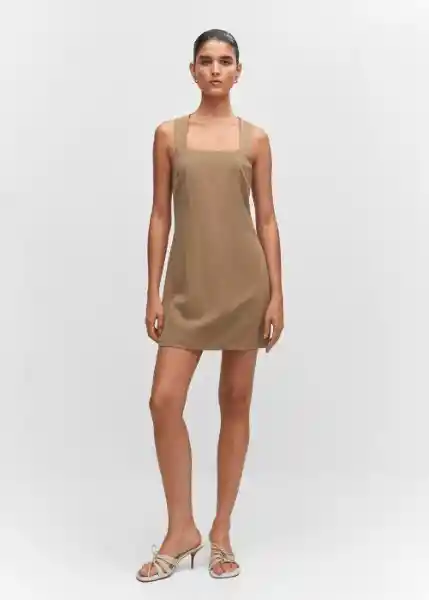 Vestido Bosco-H Camel Talla M Mujer Mango