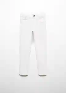 Jean Slim Blanco Talla 06 Niños Mango