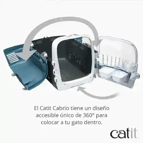 Catit Guacal Para Gatos Cabrio Azul Grisaceo