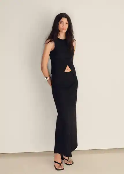 Chaleco Laguna Negro Talla S Mujer Mango