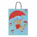 Bolsa de Regalo Navideña Azul Rojo Casaideas