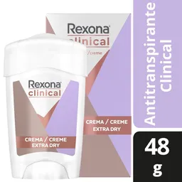 Desodorante Barra Crema Mujer Rexona Clinical Extra Dry 48G