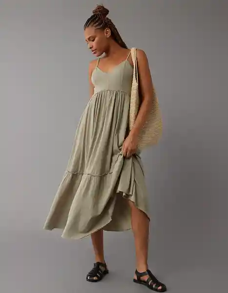 Vestido Mujer Verde Talla X-Small American Eagle 7627300