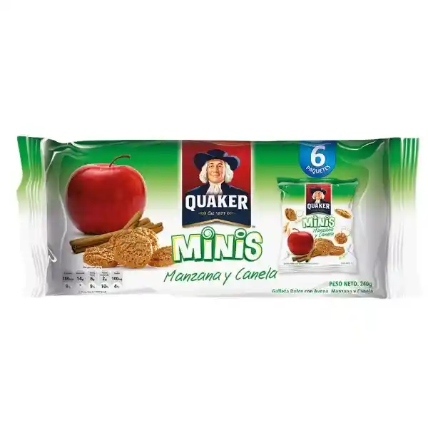 Quaker Galleta Mini Manzana y Canela