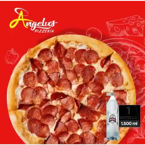 Combo Pizza Peperoni Mediana + Bretaña 1.5 l
