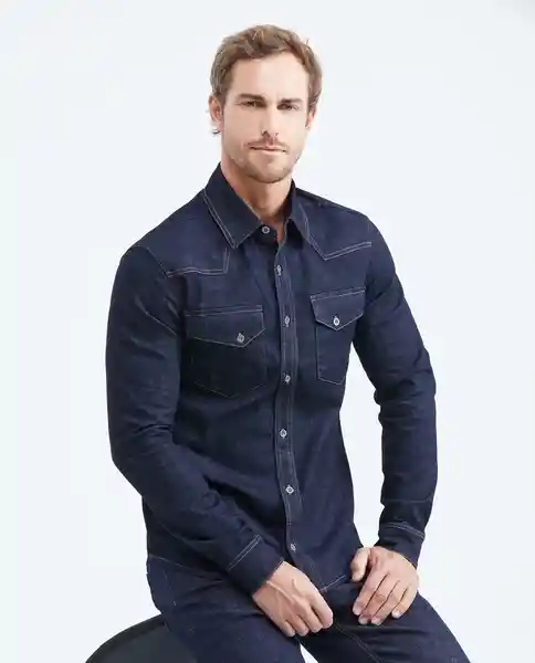 Camisa Azul Clásico Oscuro Talla M Chevignon