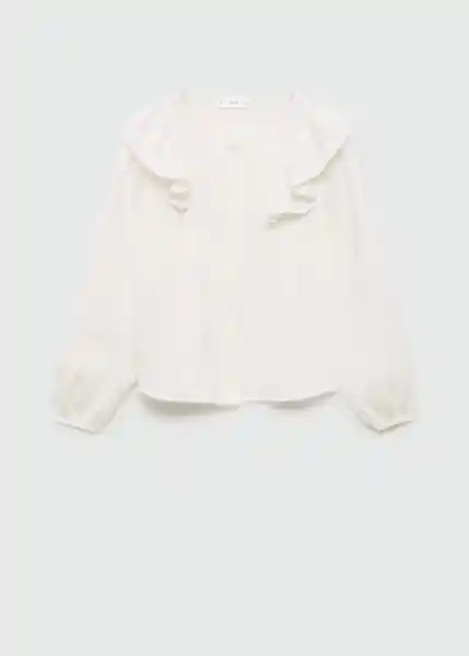 Blusa Laura Blanco Talla 11 Niñas Mango