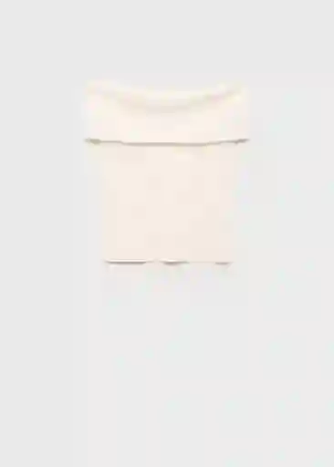Top Seseti Offwhite Talla M Mujer Mango