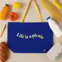 Bolsa de Compras Life's a Picnic Azul Miniso