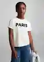 Camiseta Paris Offwhite Talla 14 Niñas Mango