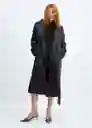 Abrigo Trench Gossip Negro Talla XS Mujer Mango