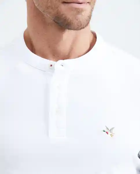 Camiseta Polo Neru Neck Masculino Blanco 0 Claro TL Chevignon