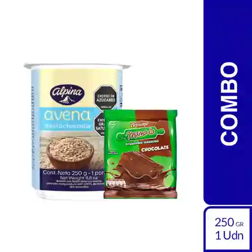 Combos Plus One: Avena Deslactosada Alpina + Mama-Ía Brownie