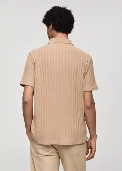 Polo Creto Beige Talla S Hombre Mango