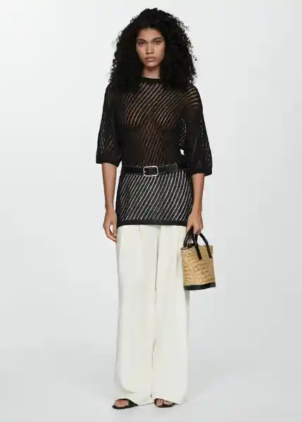 Jersey Reus Negro Talla S Mujer Mango