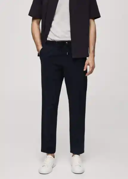 Pantalón Lunar Navy Talla 46 Hombre Mango