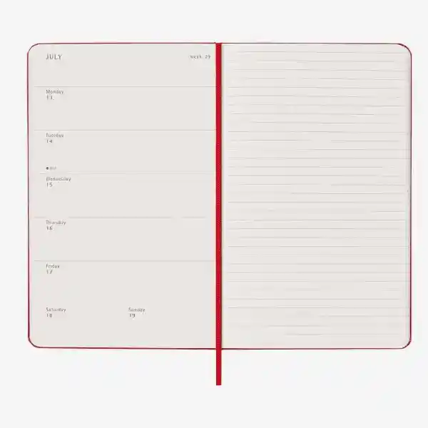 Moleskine Agenda Semanal Rojo Grande Sc 2026