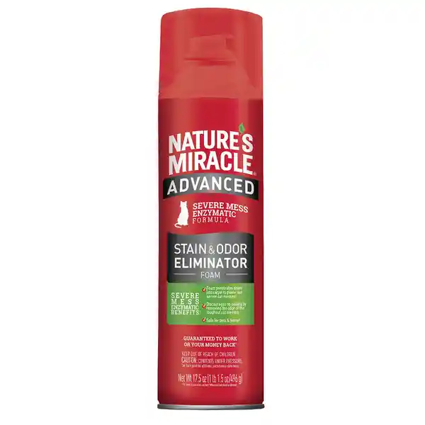 Nature Miracle Removedor Manchas y Olores Gato Aerosol 17.5 Oz