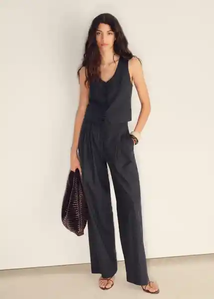 Chaleco Bali Navy Talla M Mujer Mango