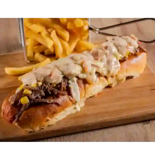 Mexican Hot Dog con Papas