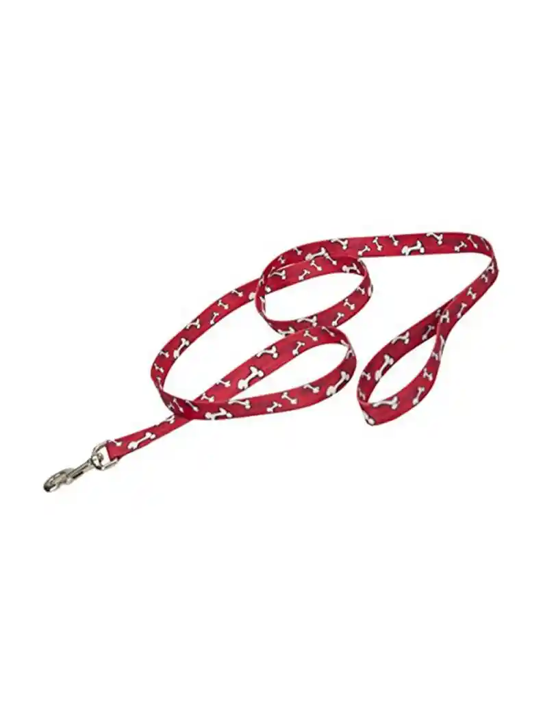 Coastal Pet Correa Para Perro Sty Hueso Rojo L