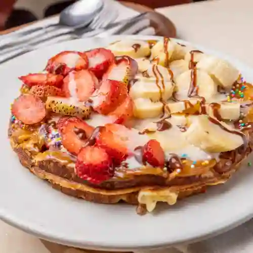 Wafle Arequipe y Fruta