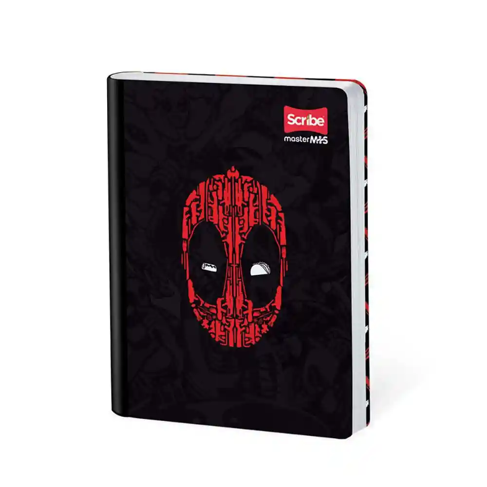 Cuaderno Deadpool Master Mas Cuadriculado 50 Hojas Cosido Scribe