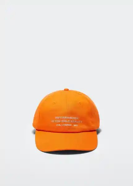 Gorra Grafic Naranja Talla 99 Hombre Mango