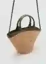 Bolso P Nido Khaki Talla 99 Mujer Mango