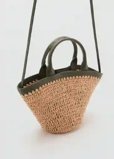 Bolso P Nido Khaki Talla 99 Mujer Mango
