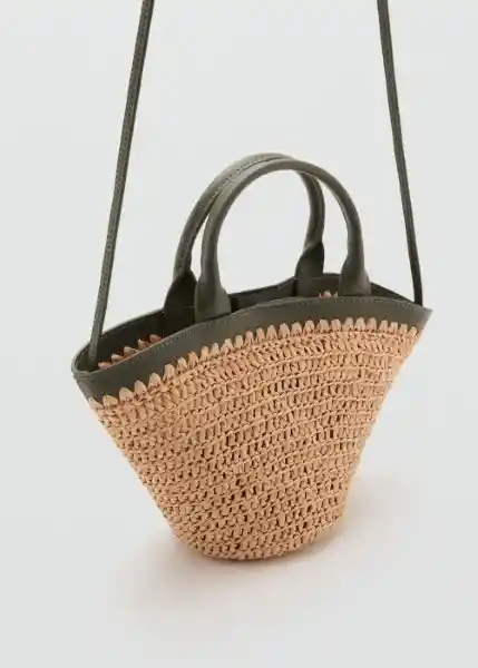 Bolso P Nido Khaki Talla 99 Mujer Mango