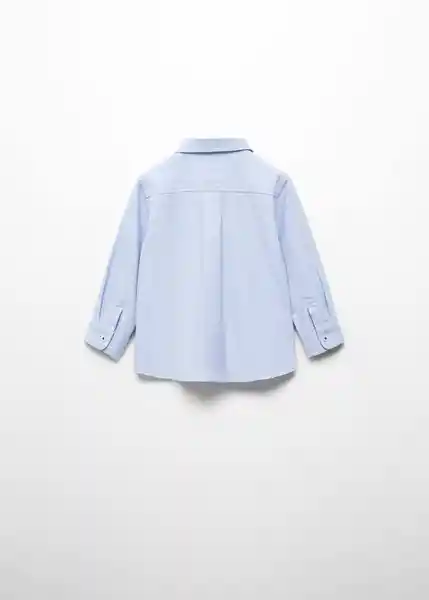 Camisa Oxfordb Niños Celeste Talla 70 Mango