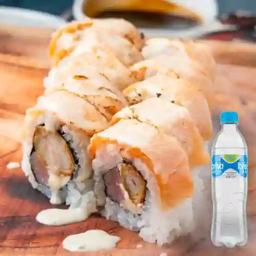 Combo Sushi Akami Sake 10 Bocados + Agua Brisa 600 ml