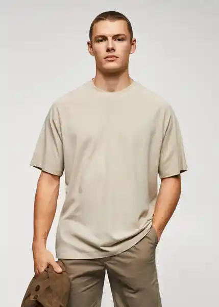 Camiseta Circo Beige Talla L Hombre Mango