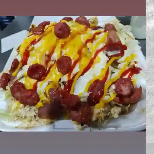 Salchipapa grande 3 personas