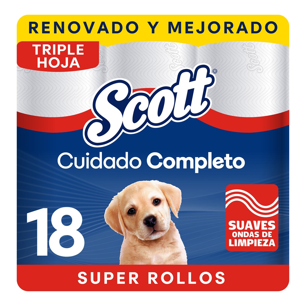 Papel Scott Cuidado Completo, 18 Rollos 18 und
