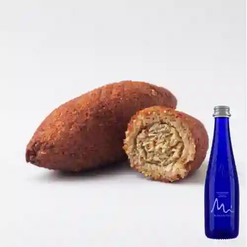 Quibbe de Pollo c/ Almendras +Manantial S/gas 300ml