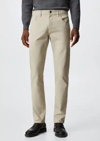 Pantalón Pisa Beige Talla 40 Hombre Mango