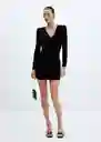 Vestido Xvikypic Negro Talla L Mujer Mango