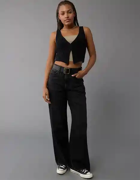 Suéter Mujer Tejido Negro Talla Medium American Eagle 13411180