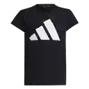 Adidas Camiseta Manga Corta Tee 160 Lifestyle de Niña Negro T XL
