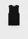 Top Hernan Negro Talla L Mujer Mango