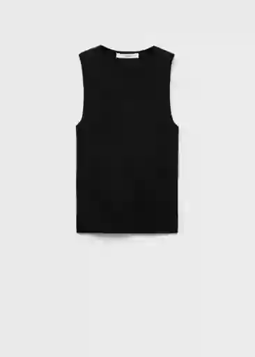 Top Hernan Negro Talla L Mujer Mango