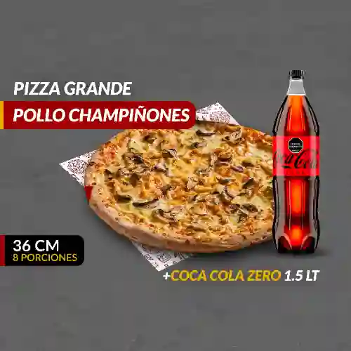 Pizza Pollo Champiñones (g)+ Gaseo 15l